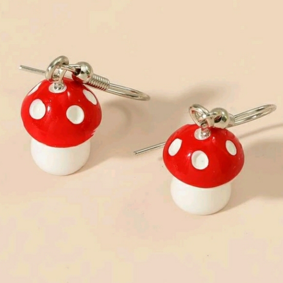 2/$29 Mushroom Earrings - Picture 3 of 3
